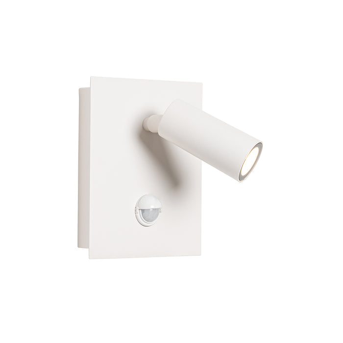 QAZQA Buiten wandlamp wit incl. LED IP54 bewegingssensor - Simon