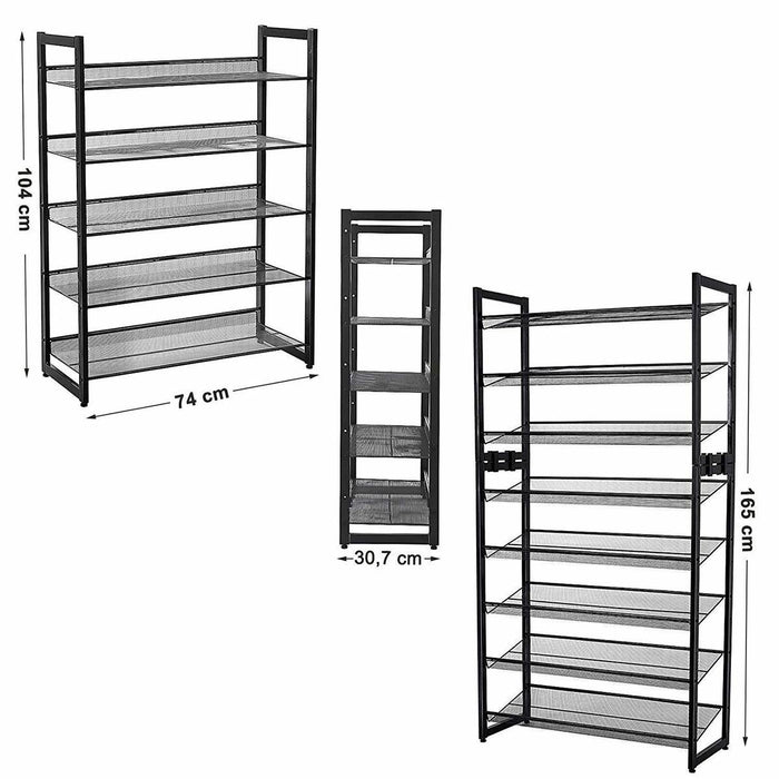 Songmics - Schoenenrek - 5 Laags - 20 Paar Schoenen