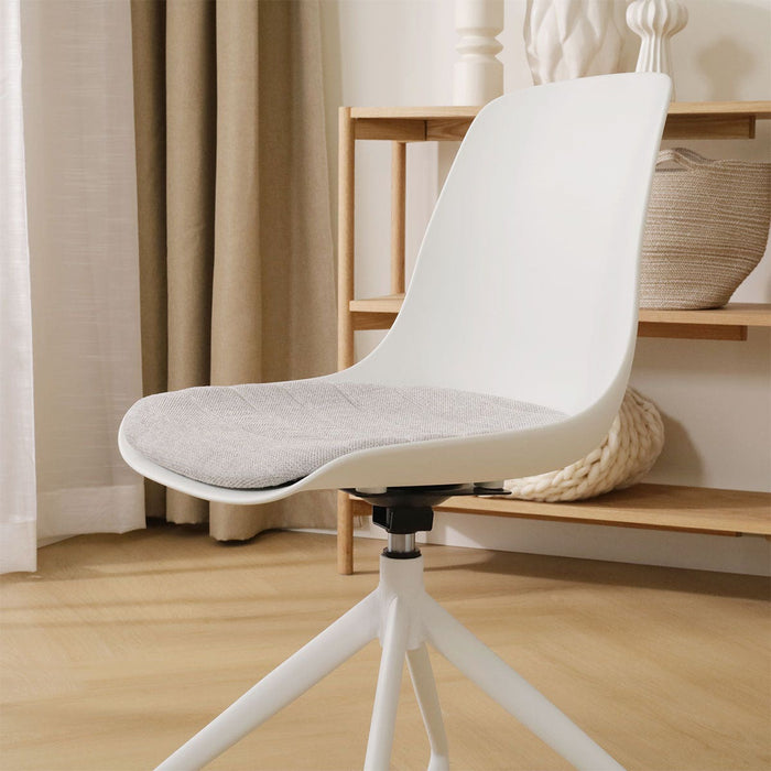 Nolon Nola-Liv Eetkamerstoel Wit - Lichtgrijs - Draaibaar - Wit