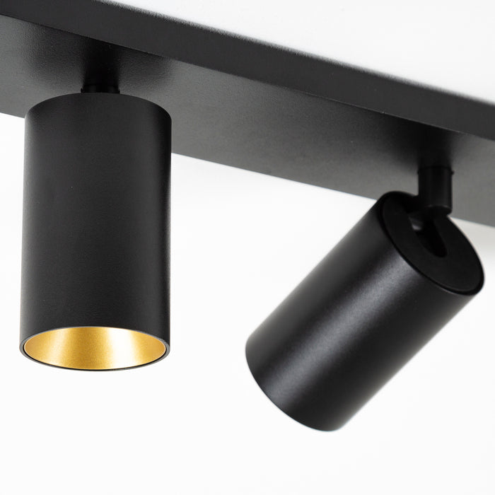 KS Verlichting Mila 3 Opbouwspot Zwart|Zwart