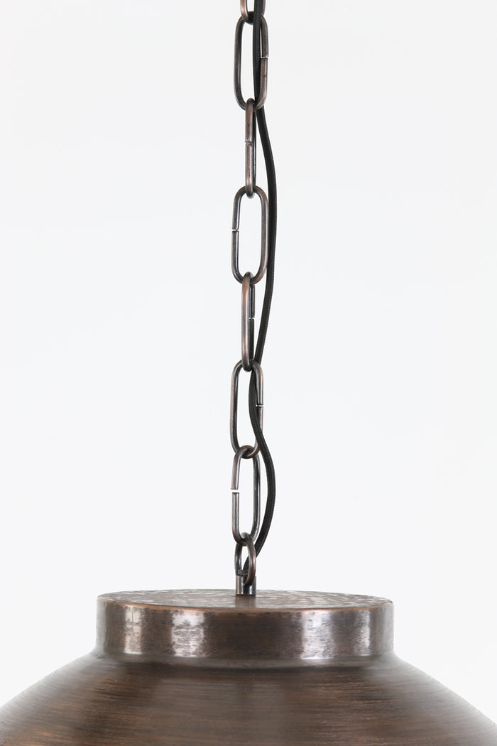 Light & Living Light&living Hanglamp Ø60x42 cm KYLIE ruw antiek koper