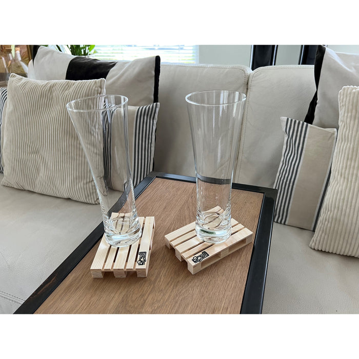 Labyrinth Palette-It - Set van 4 design pallet onderzetters