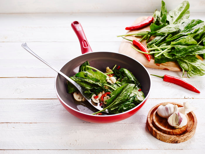GreenChef Diamond Inductie Koekenpan - Ø24 cm - keramisch - rood