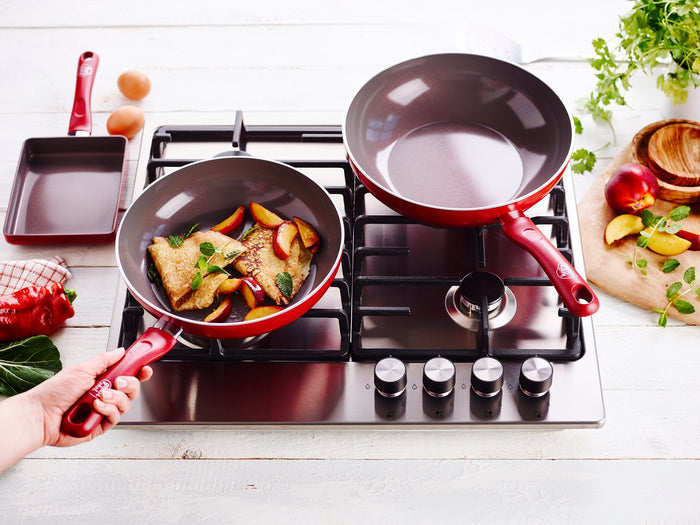 GreenChef Diamond Inductie Koekenpan - Ø24 cm - keramisch - rood