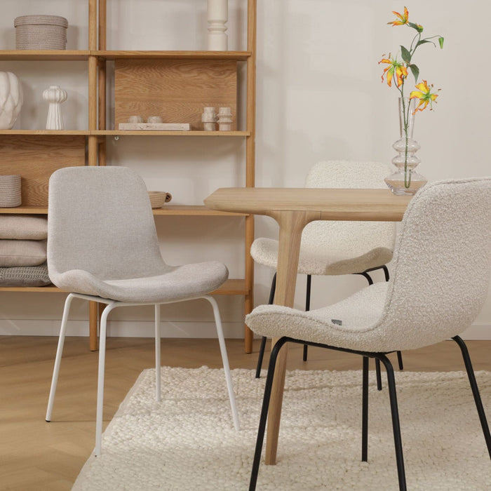 Nolon Nora-Fé eetkamerstoel beige - zwart onderstel