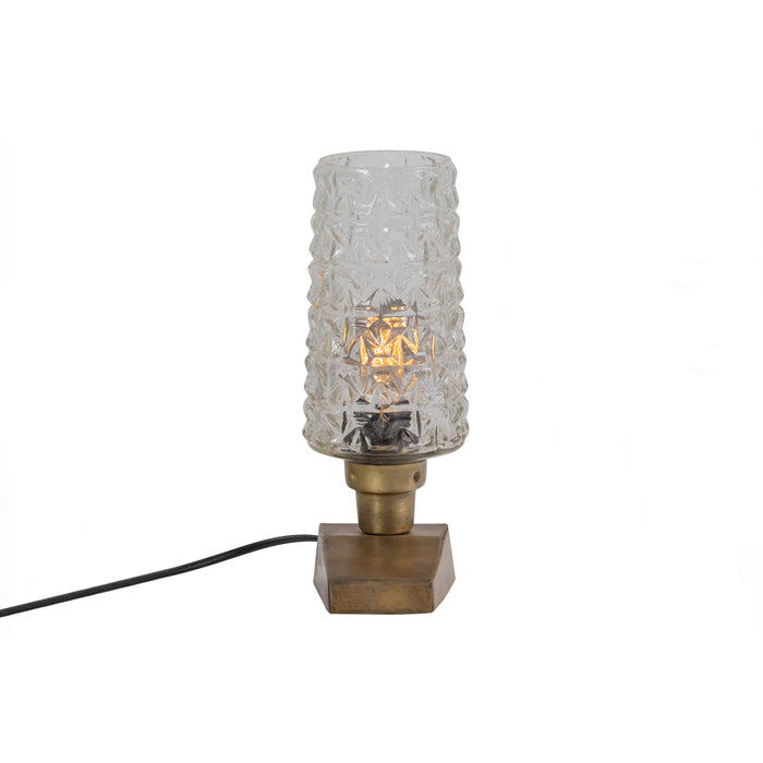 WOOOD Charge Tafellamp - Metaal|Glas - Antique Brass - 31x12x10