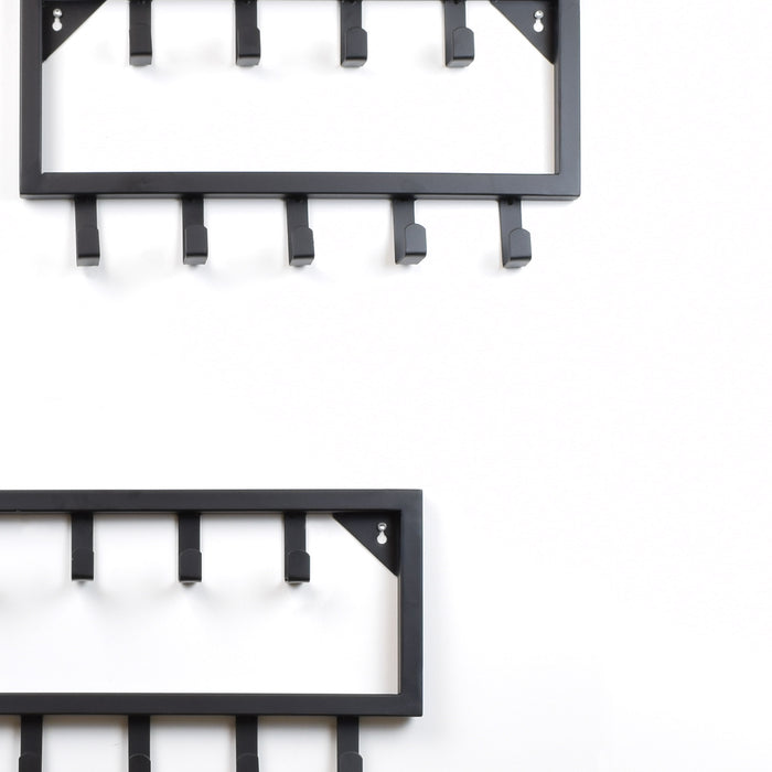 LOFT42 Bono Small Kapstok - Zwart – Metaal – 9 haken - 50x26x4