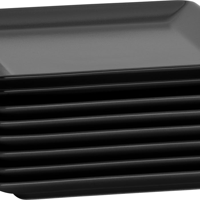 Lite-Body Hermes Gebaksbordjes - Set van 8 stuks - Ø16 cm - Zwart Mat