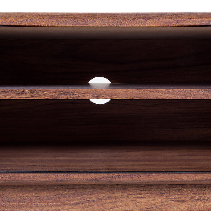 Beliani - BUFFALO  - TV-meubel - Donkere houtkleur - MDF