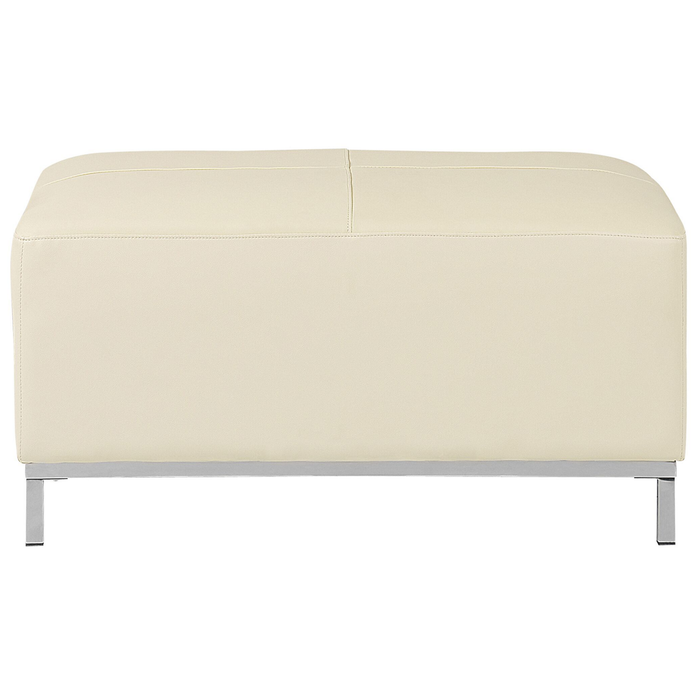 Beliani - OSLO - Ottomaan - Crème - Leer