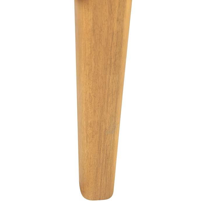 Beliani - BARATTI - Tuin ottomaan - Lichte houtkleur|Wit - Acaciahout