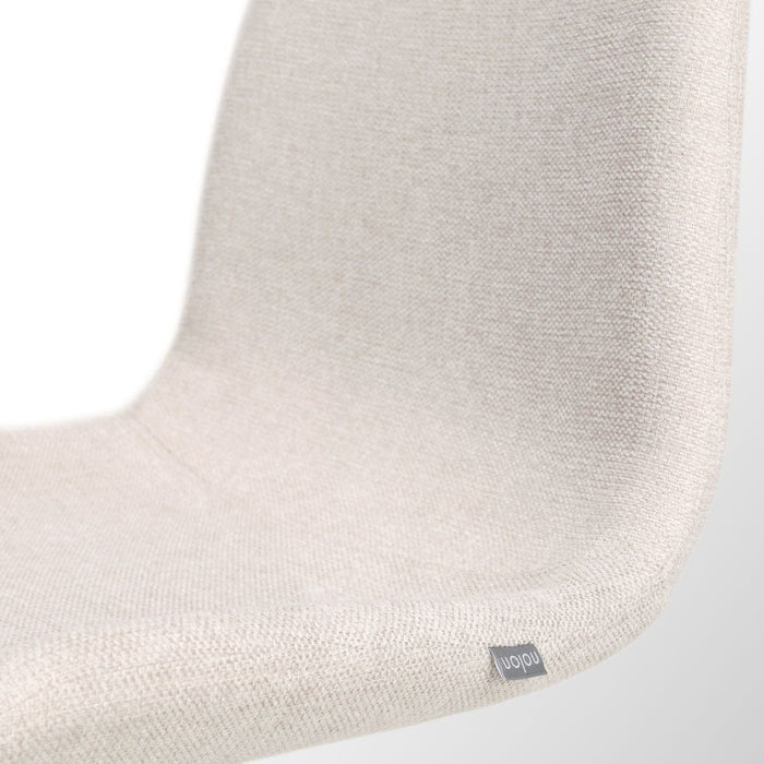 Nolon Noa-Fé Eetkamerstoel Beige - Stof - Wit Onderstel