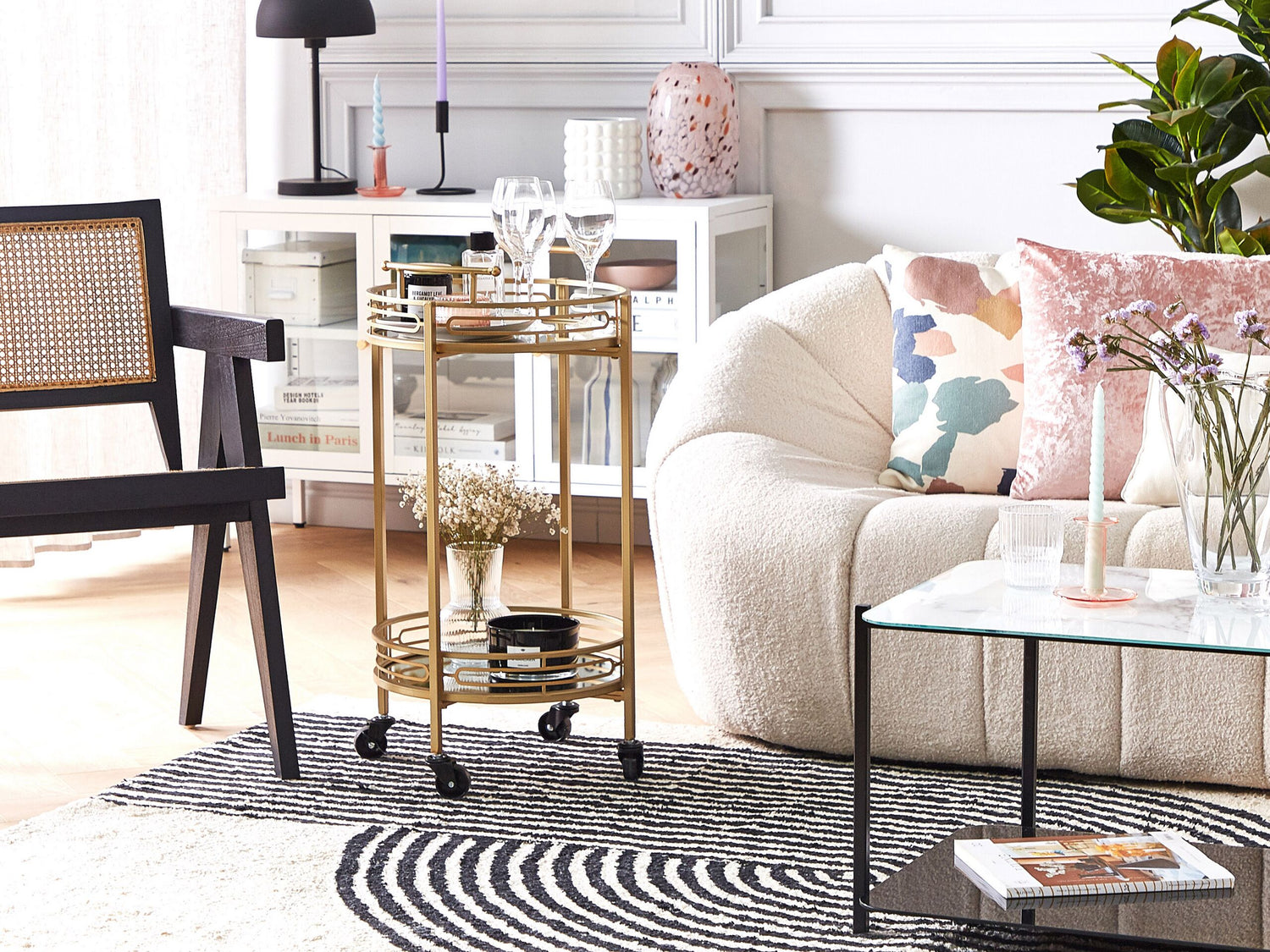 Beliani - FARLEY - Keukentrolley - Goud - IJzer