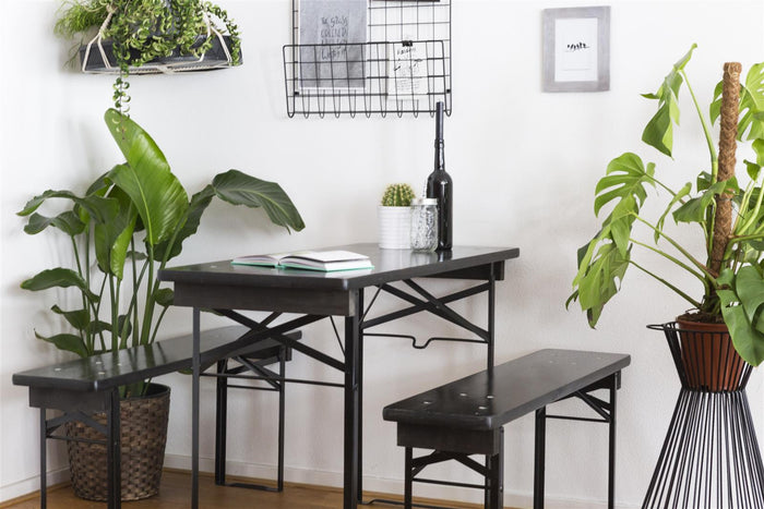 Inklapbare bierbank Berlijn zwart 120 cm