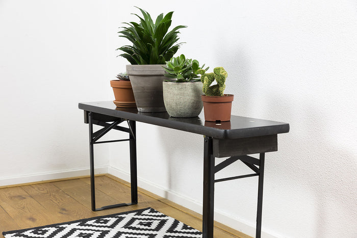 Inklapbare bierbank Berlijn zwart 120 cm