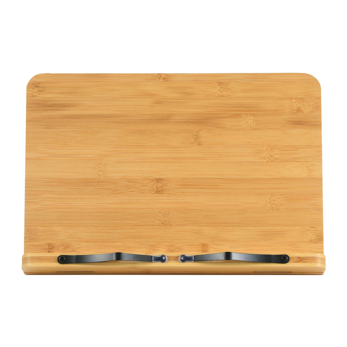 QUVIO Kookboekstandaard | Boekenstandaard | Tabletstandaard - Bamboe