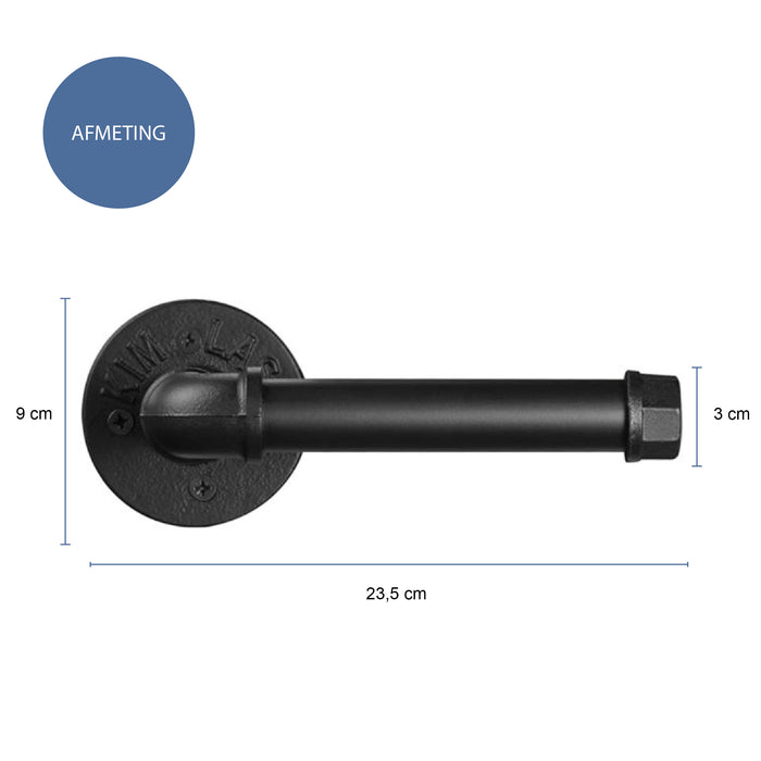 QUVIO Toiletrolhouder - Zwart