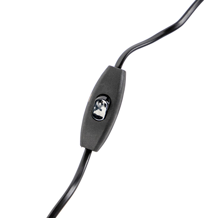 QAZQA Tafellamp brons velours kap vlinder dessin 40 cm - Diverso