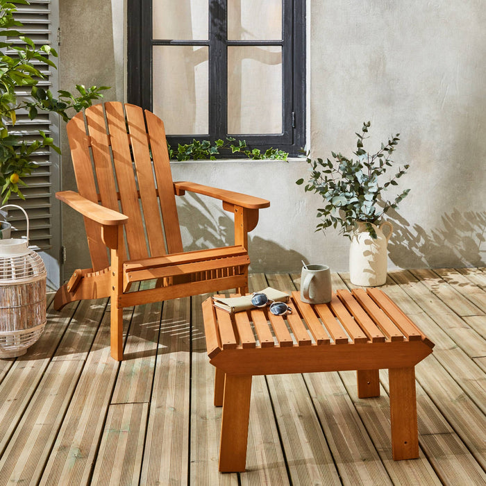 sweeek - Adirondack tuinstoel met voetenbank