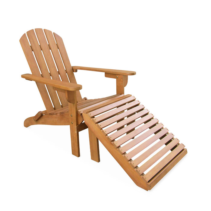 sweeek - Adirondack tuinstoel met voetenbank