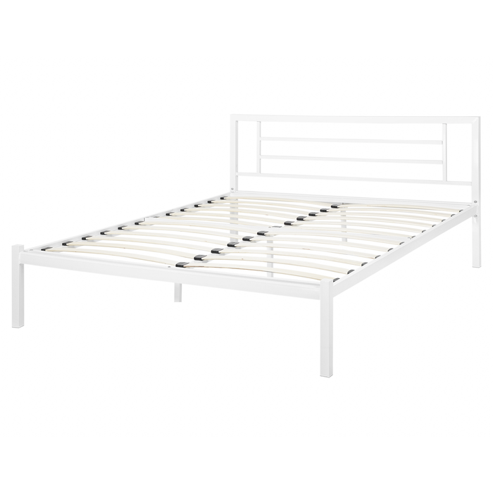 Beliani - CUSSET - Tweepersoonsbed - Wit - 140 x 200 cm - Metaal