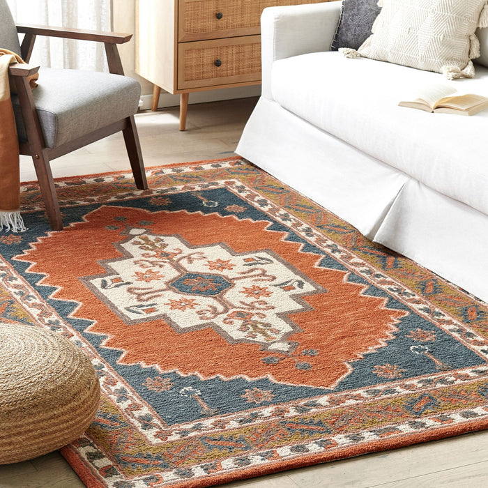 Beliani - GELINKAYA - Vloerkleed - Multicolor - 200 x 200 cm - Wol