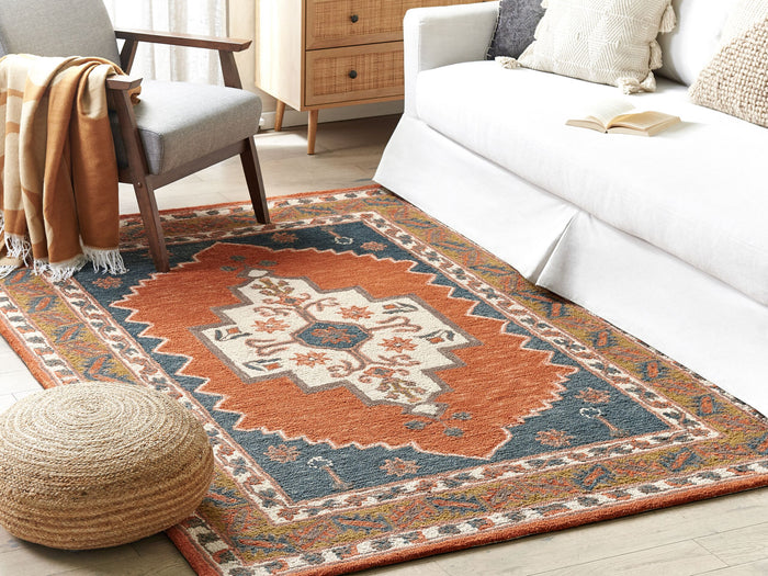 Beliani - GELINKAYA - Vloerkleed - Multicolor - 200 x 200 cm - Wol