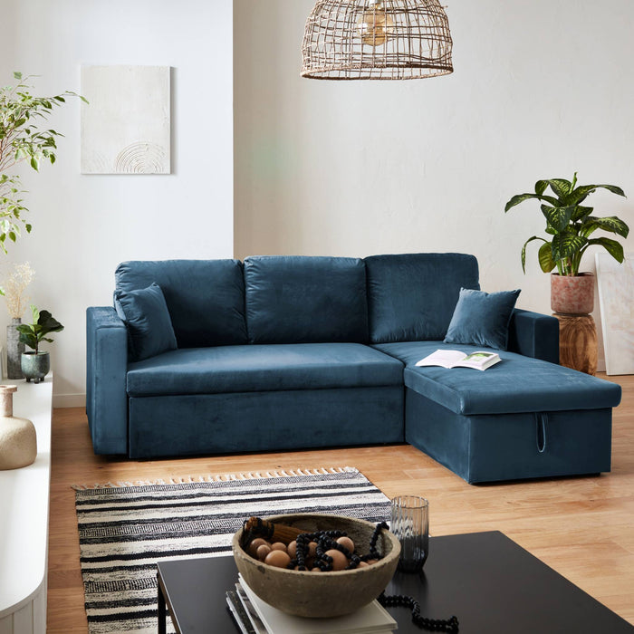 sweeek - Velours driezits slaapbank