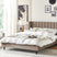 Beliani - VILLETTE - Tweepersoonsbed - Taupe - 180 x 200 cm - Fluweel
