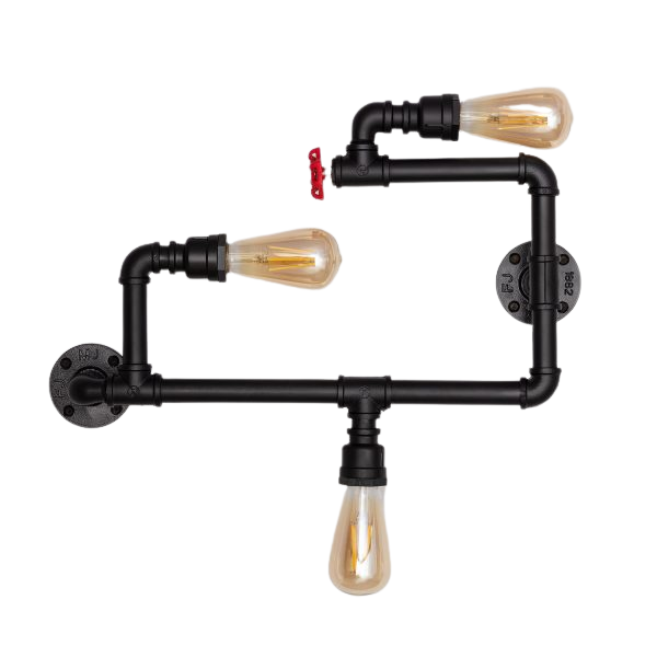 Bussandri Wandlamp industrieel - Metaal - Zwart