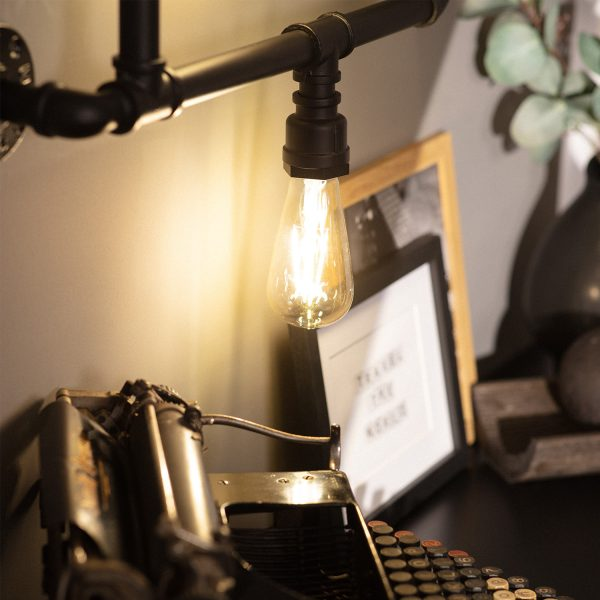 Bussandri Wandlamp industrieel - Metaal - Zwart
