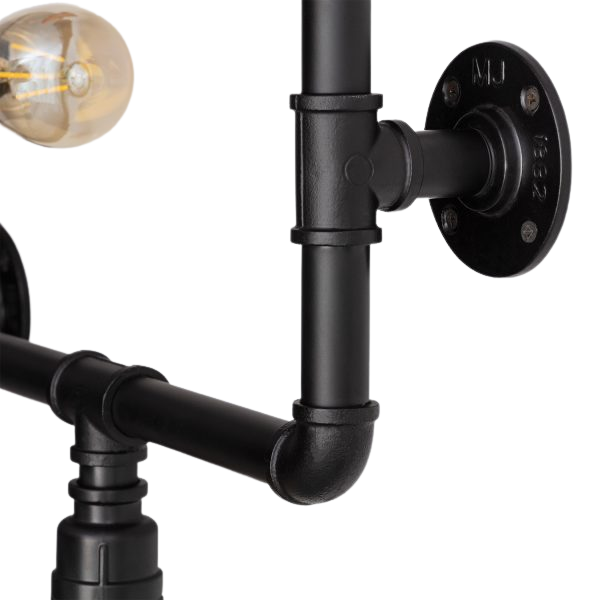 Bussandri Wandlamp industrieel - Metaal - Zwart