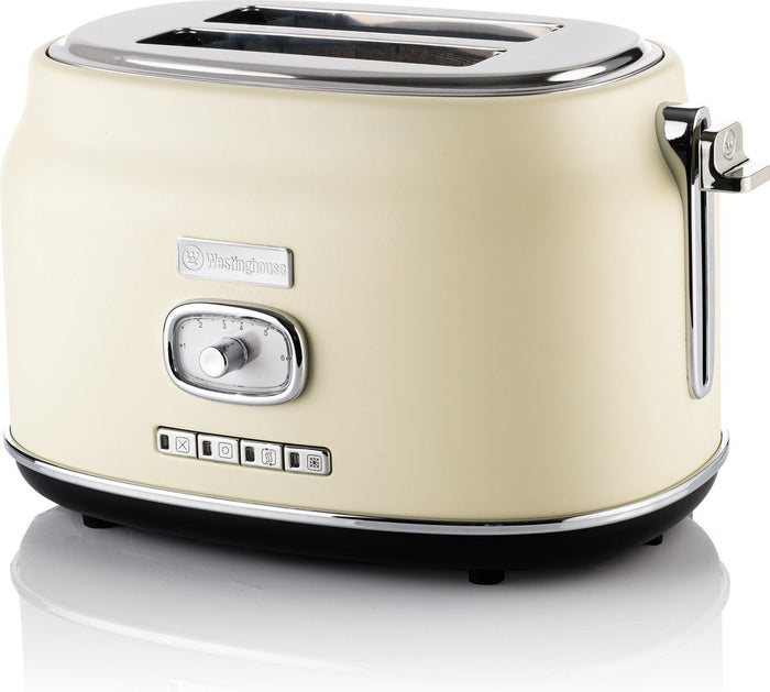 Westinghouse Retro Bundel - Waterkoker + 2 sneden Broodrooster - Wit
