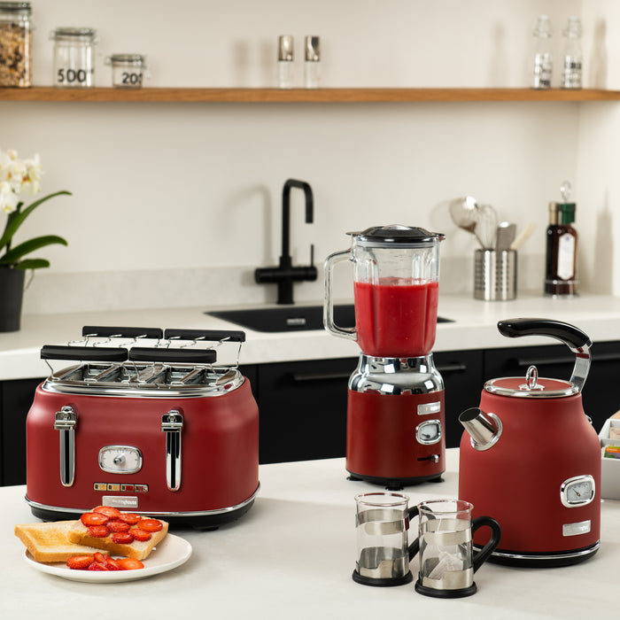 Westinghouse Retro Bundel - Waterkoker + Broodrooster + Blender - Rood