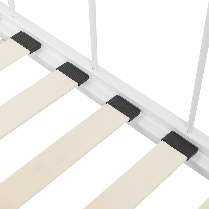 Beliani - TULLE - Onderschuifbed - Wit - 80 x 200 cm - Metaal