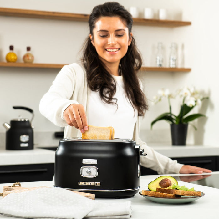 Westinghouse Retro Bundel -Waterkoker + Broodrooster + Blender - Zwart