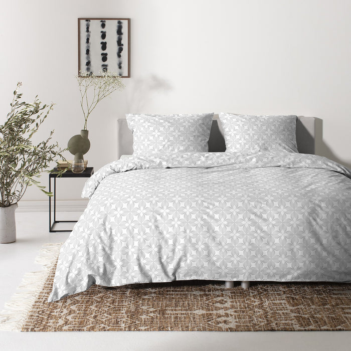 Cinderella Lilou - Dekbedovertrek - Satijn - 240x200|220 cm - White