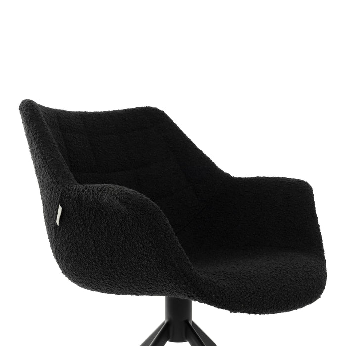 Zuiver Doulton Swivel Stoel Zwart