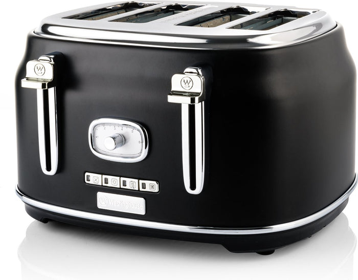 Westinghouse Retro Bundel - Waterkoker + 4 sneden Broodrooster - Zwart
