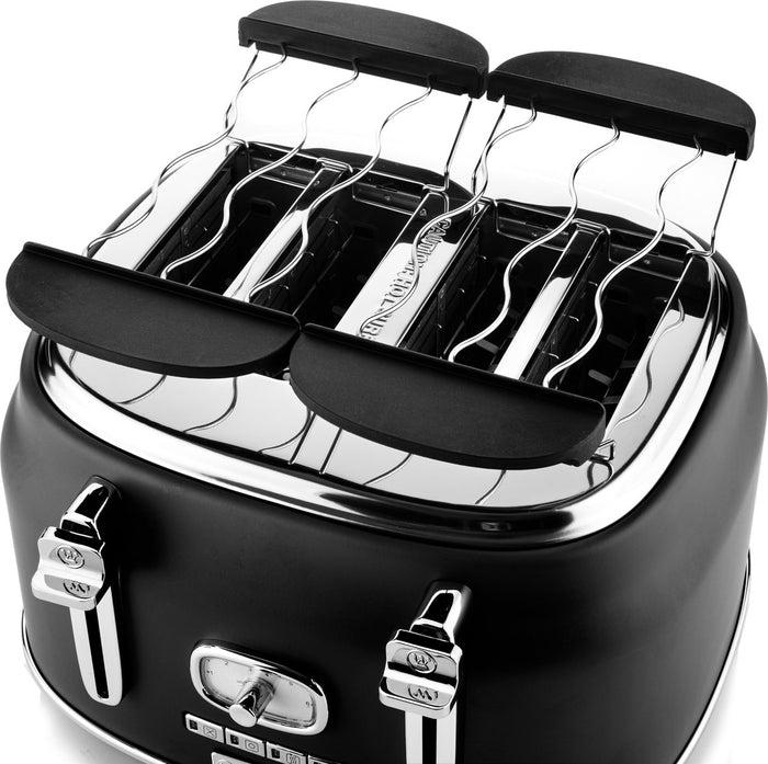 Westinghouse Retro Bundel - Waterkoker + 4 sneden Broodrooster - Zwart