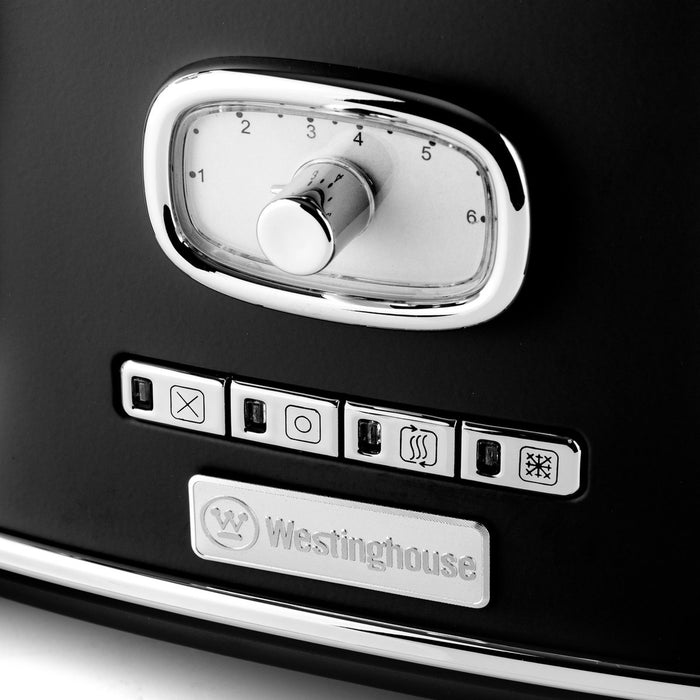 Westinghouse Retro Bundel - Waterkoker + 4 sneden Broodrooster - Zwart