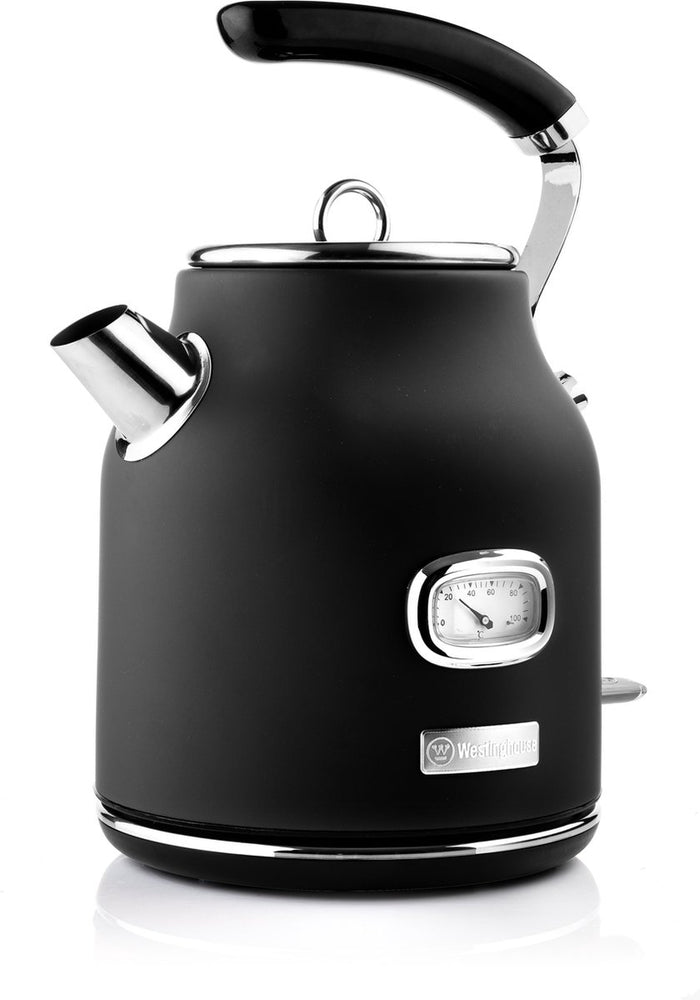 Westinghouse Retro Bundel - Waterkoker + 2 sneden Broodrooster - Zwart