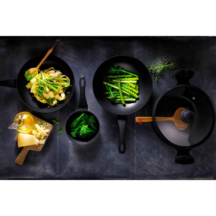 Mammoet Steelpan Vesuvio 16 cm 1.3 l Zwart Aluminium