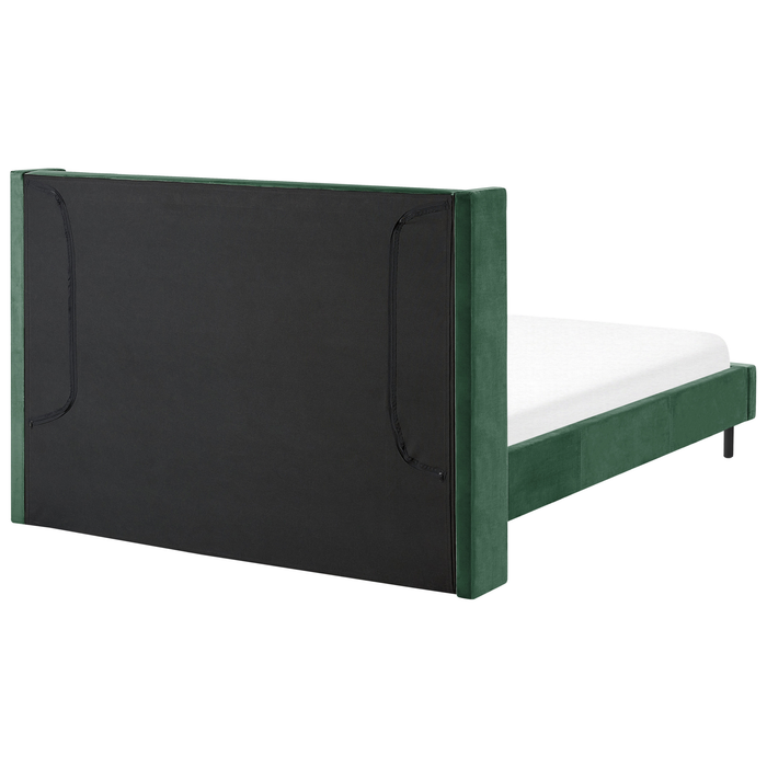 Beliani - VILLETTE - Tweepersoonsbed - Groen - 140 x 200 cm - Fluweel