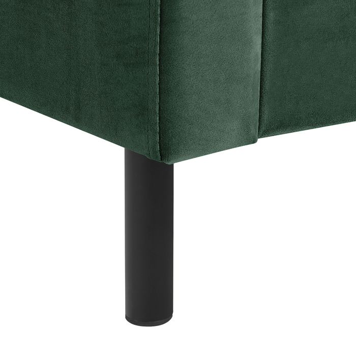 Beliani - VILLETTE - Tweepersoonsbed - Groen - 140 x 200 cm - Fluweel