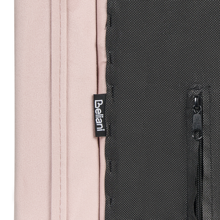 Beliani-LUBBON -Bed met opbergruimte-Pastelroze-160 x 200 cm-Fluweel