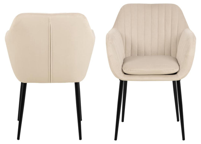 Giga Living - Eetkamerstoel - Zand - Stof - Fiska