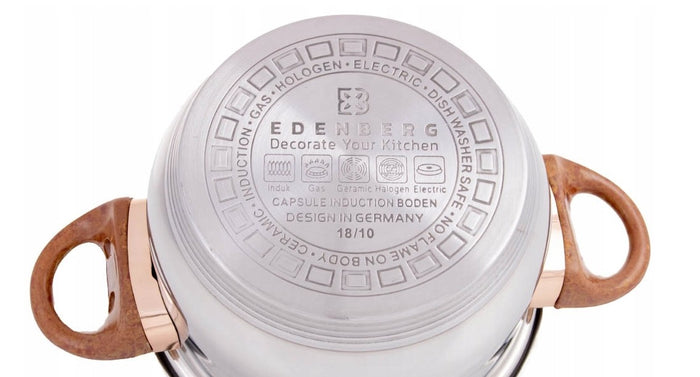 Edenberg Classic Line - Luxe Pannenset - 12 delig - RVS - 5-laags
