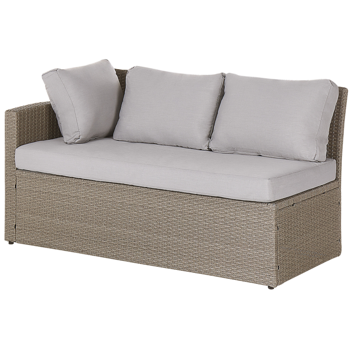 Beliani - BARDI - Loungeset voor 5 - Natuurlijk - PE rotan