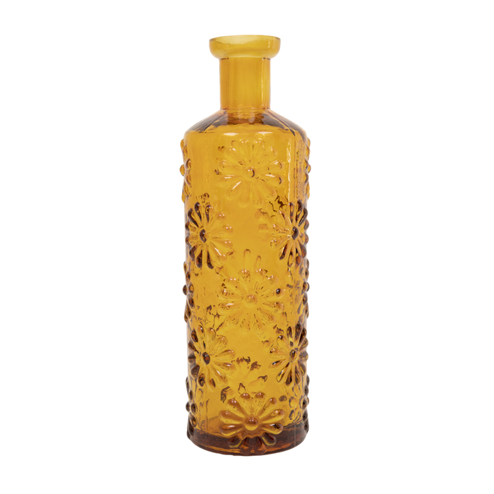 À la Decoratieve Fles Bloemen - Mosterd